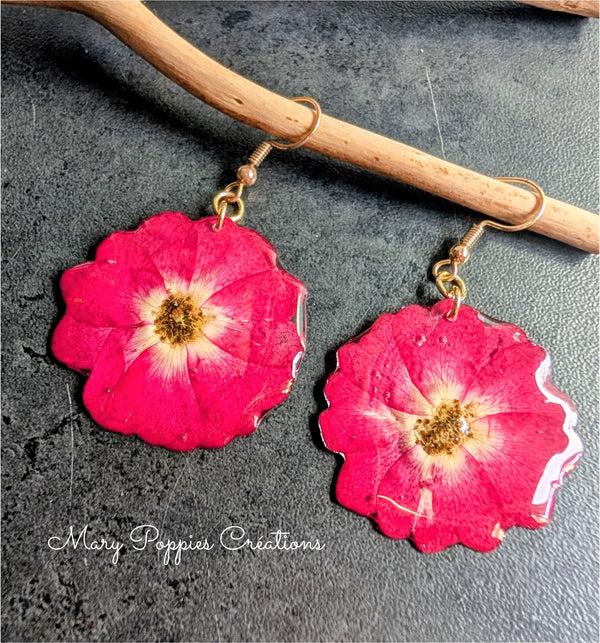 Boucles d'oreilles Fleurs Éternelles