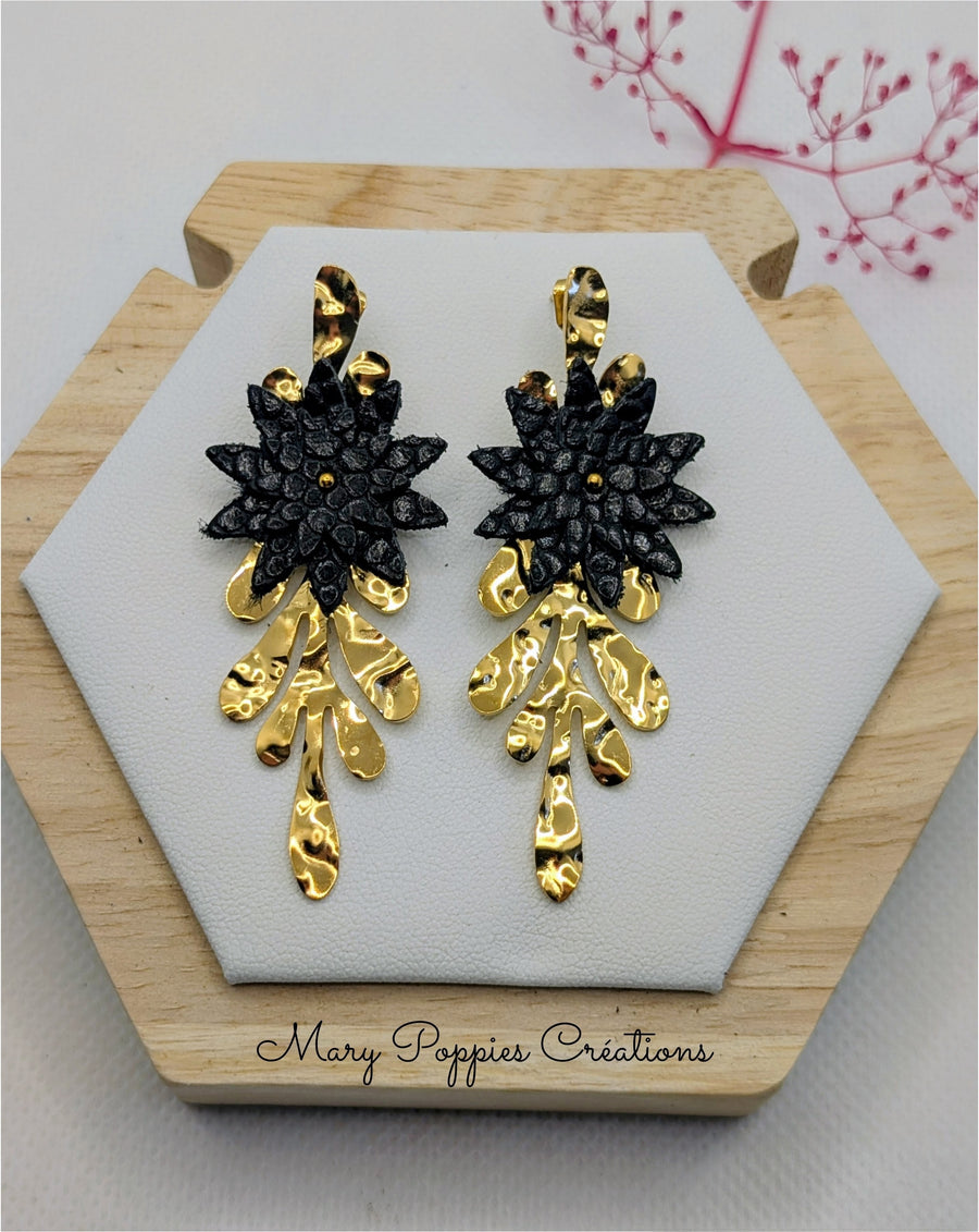 Boucles d'oreilles Orchidée II