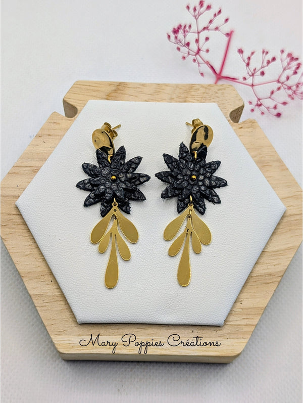 Boucles d'oreilles Orchidée I