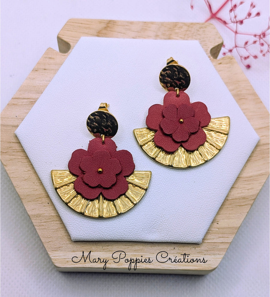 Boucles d'oreilles Coquelicot